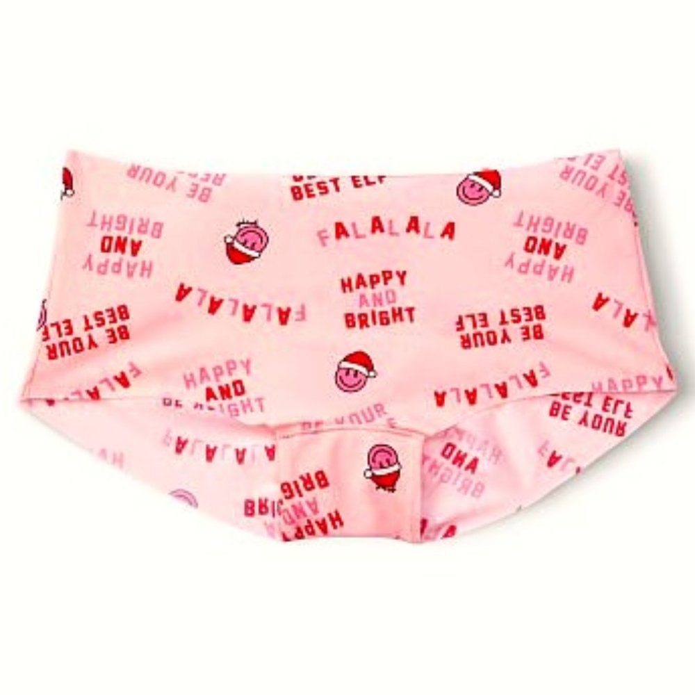 VS PINK Christmas No-Show Shortie Underwear